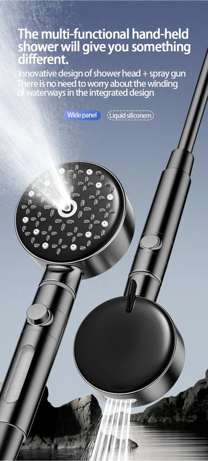 6-Function High-Pressure Shower Head