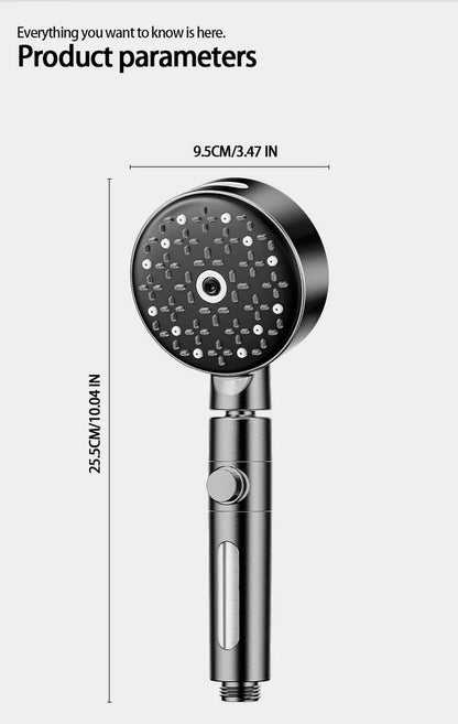 6-Function High-Pressure Shower Head